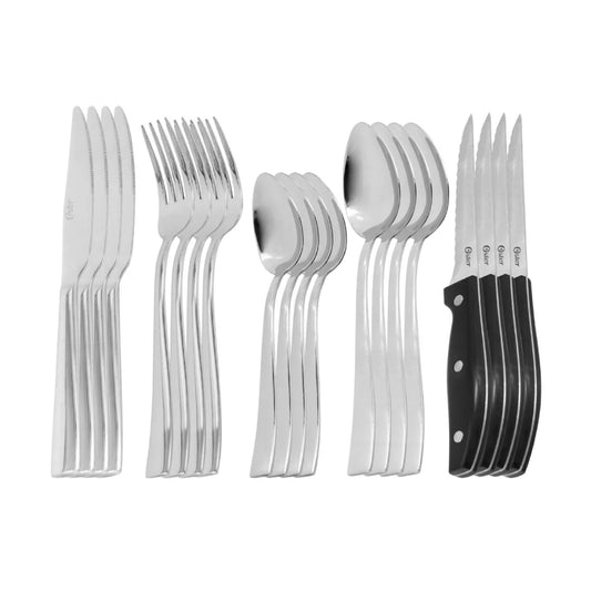 Oster 82962.2 Stonington Flatware Set with Steak Knives (20 Pieces) - Silver