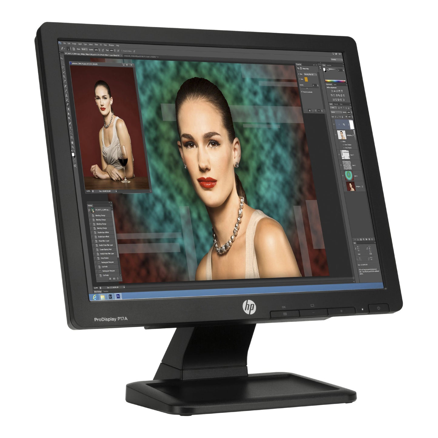 Monitor retroiluminado LED HP ProDisplay P17A de 17" (VGA), color negro