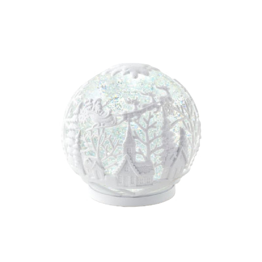 One Hundred 80 Degrees 7" Frosty Scene Ball - White
