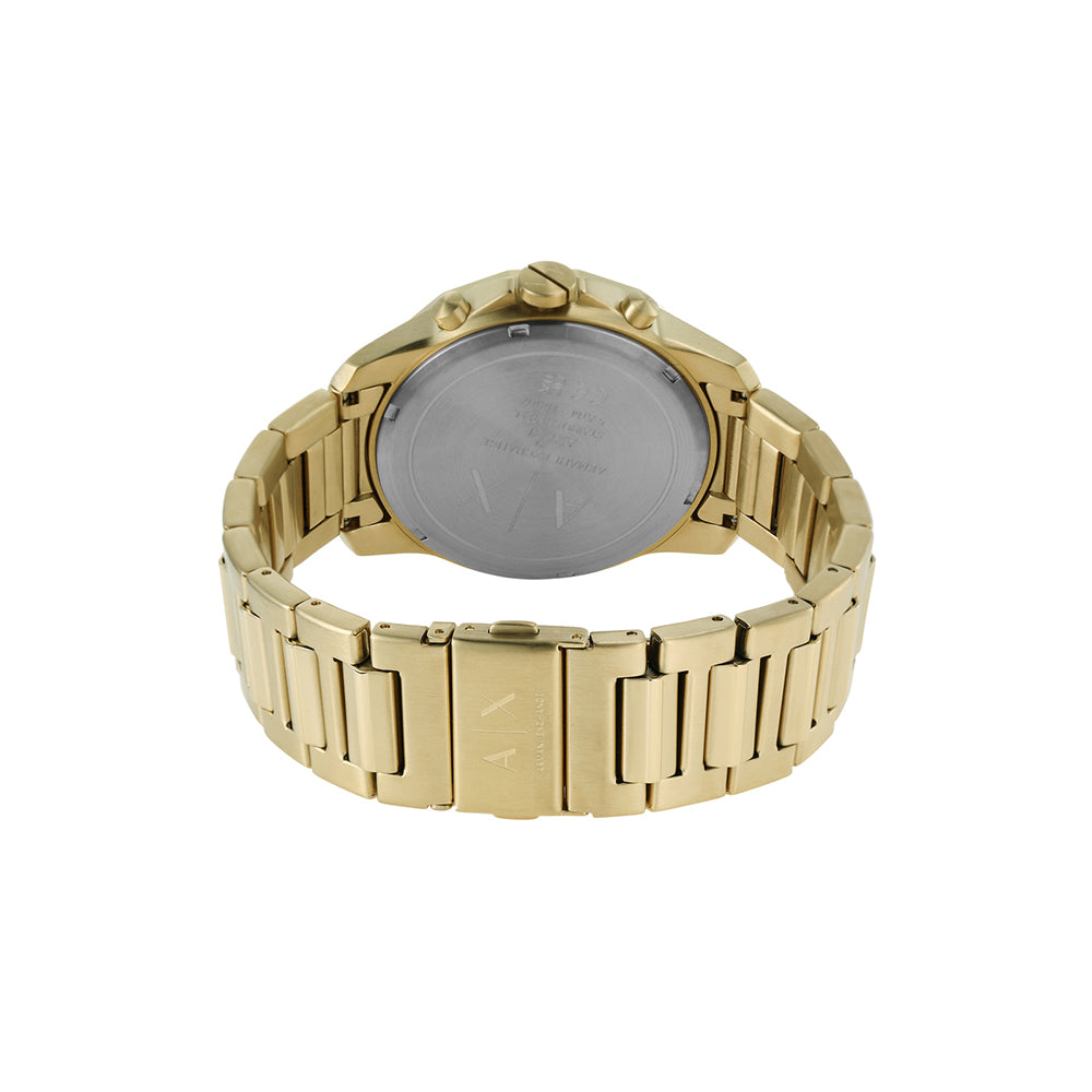 Armani Exchange Banks Men's 44mm Gold-Tone Bracelet Watch - Gray Dial