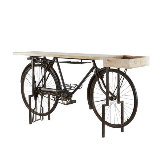 Bicycle Console Table with Wood Tabletop by UMA Enterprises