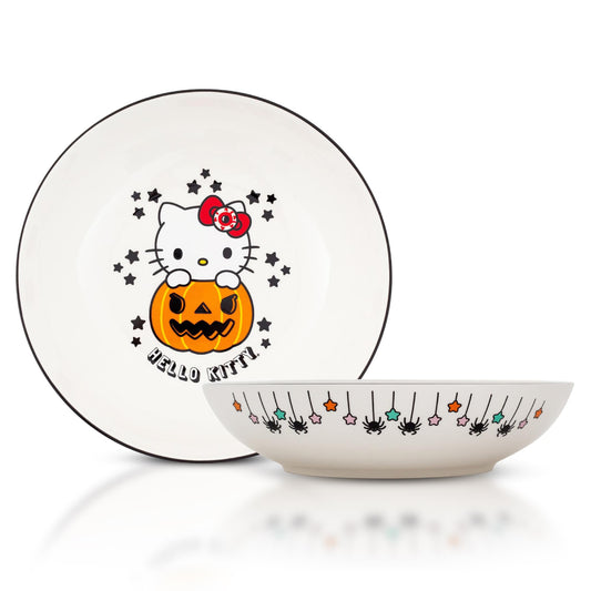 Sanrio Hello Kitty Pumpkin Boo 9" Ceramic Coupe Dinner Bowl - White
