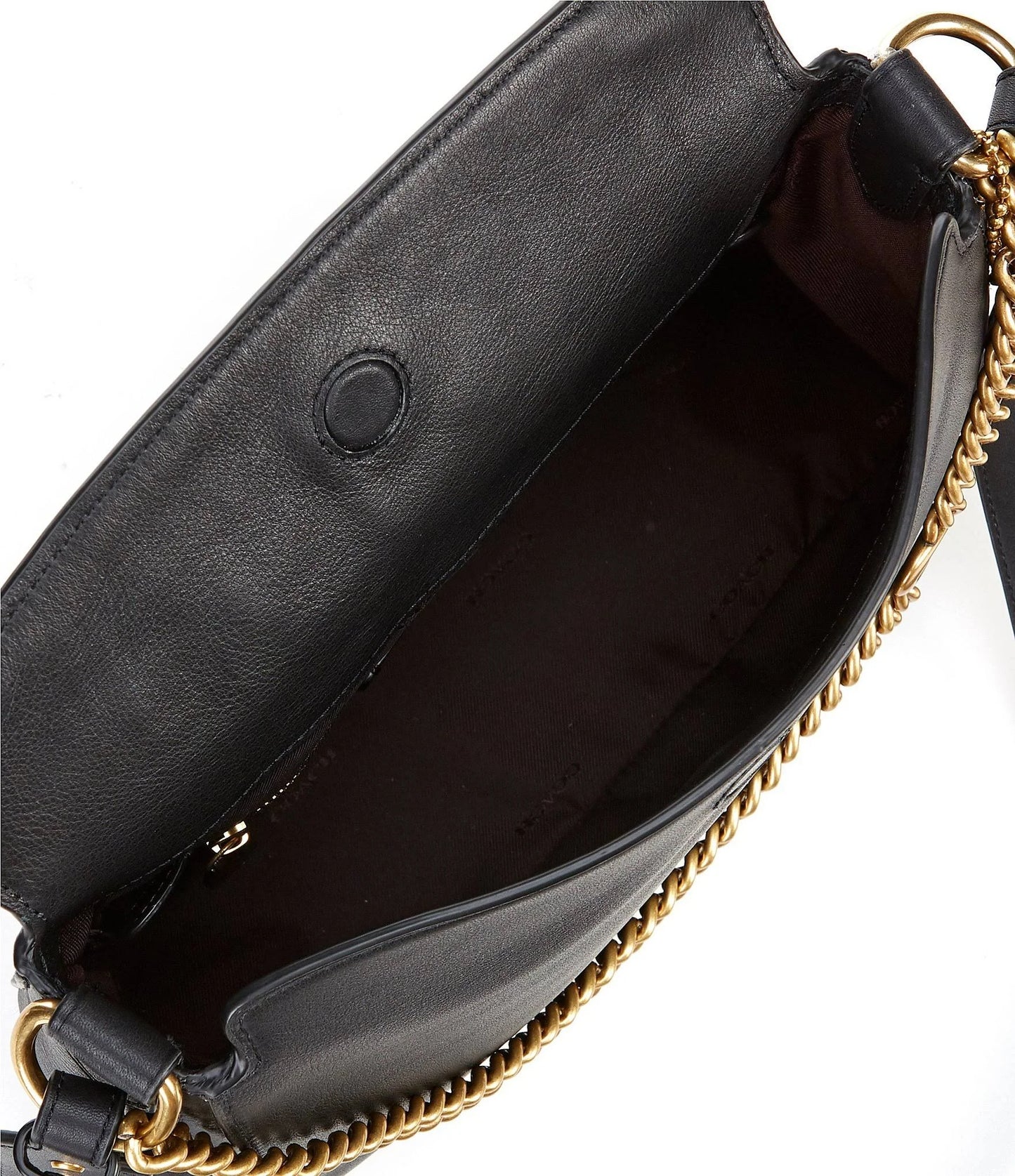 Coach Leather Signature Chain Hobo-B4/Black