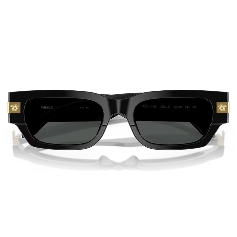 Versace VE446553GB1 Men's Rectangle Solid Color Sunglasses