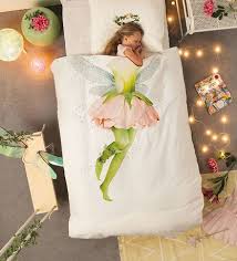 Snurk Queen Size 3-Piece Fairy Duvet Cover Set - White/Multi