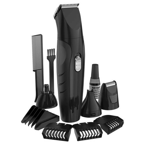 Kit de aseo inalámbrico todo en uno para hombres Wahl 9685-200, recargable (15 piezas), color negro