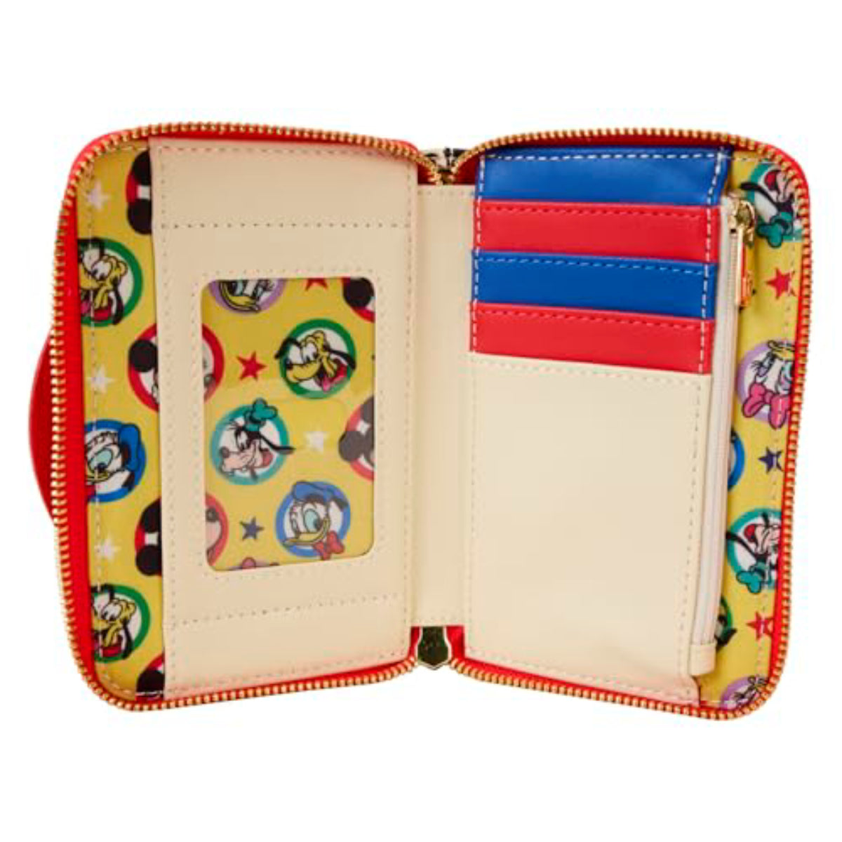 Disney Mickey and Friends Classic Zip Around Wallet - Red