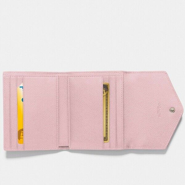 Coach Small Wallet in Colorblock Crossgrain Leather - Light Blush