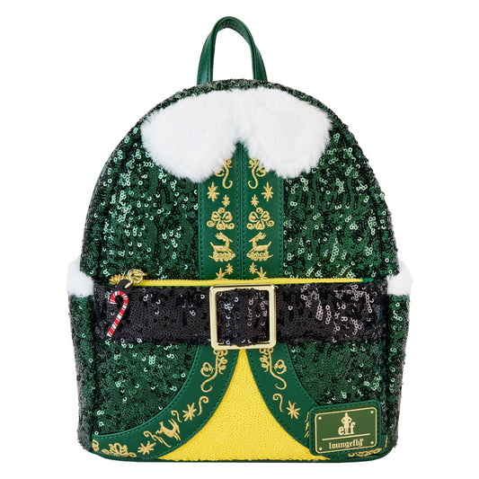 Loungefly Elf Buddy Sequin Cosplay Mini Backpack - Multicolor