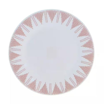 Gibson 138950 Piper Point Dinnerware Set (12 Piece) - White/Red