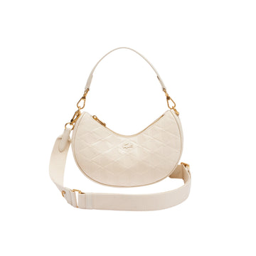Lacoste Maheki Half Moon Bag - Bone White