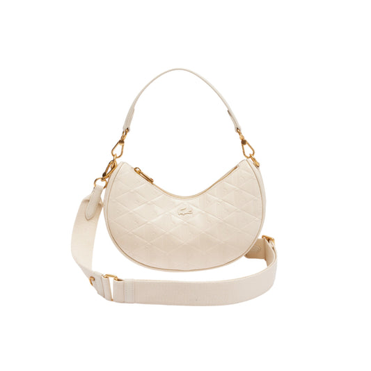 Lacoste Maheki Half Moon Bag - Bone White