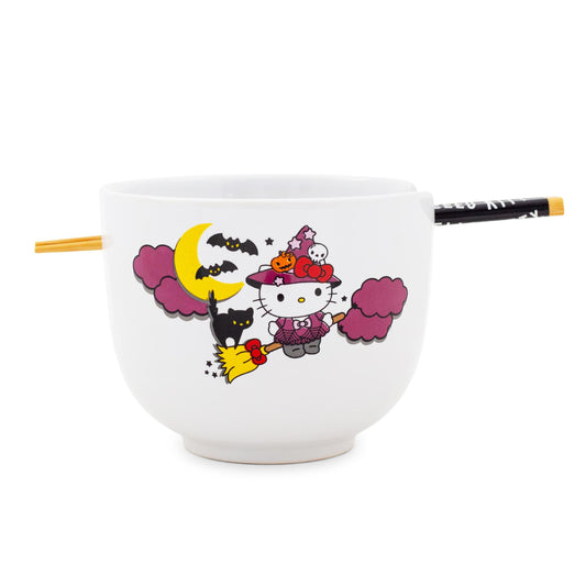 Sanrio Hello Kitty Witch 20 oz Ceramic Ramen Bowl and Chopstick Set