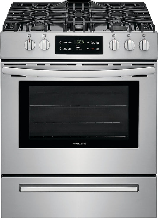 Frigidaire FFGH3054US 5.0 cu.ft. 30" Front Control Free Standing Gas Range - Stainless Steel - Curacao