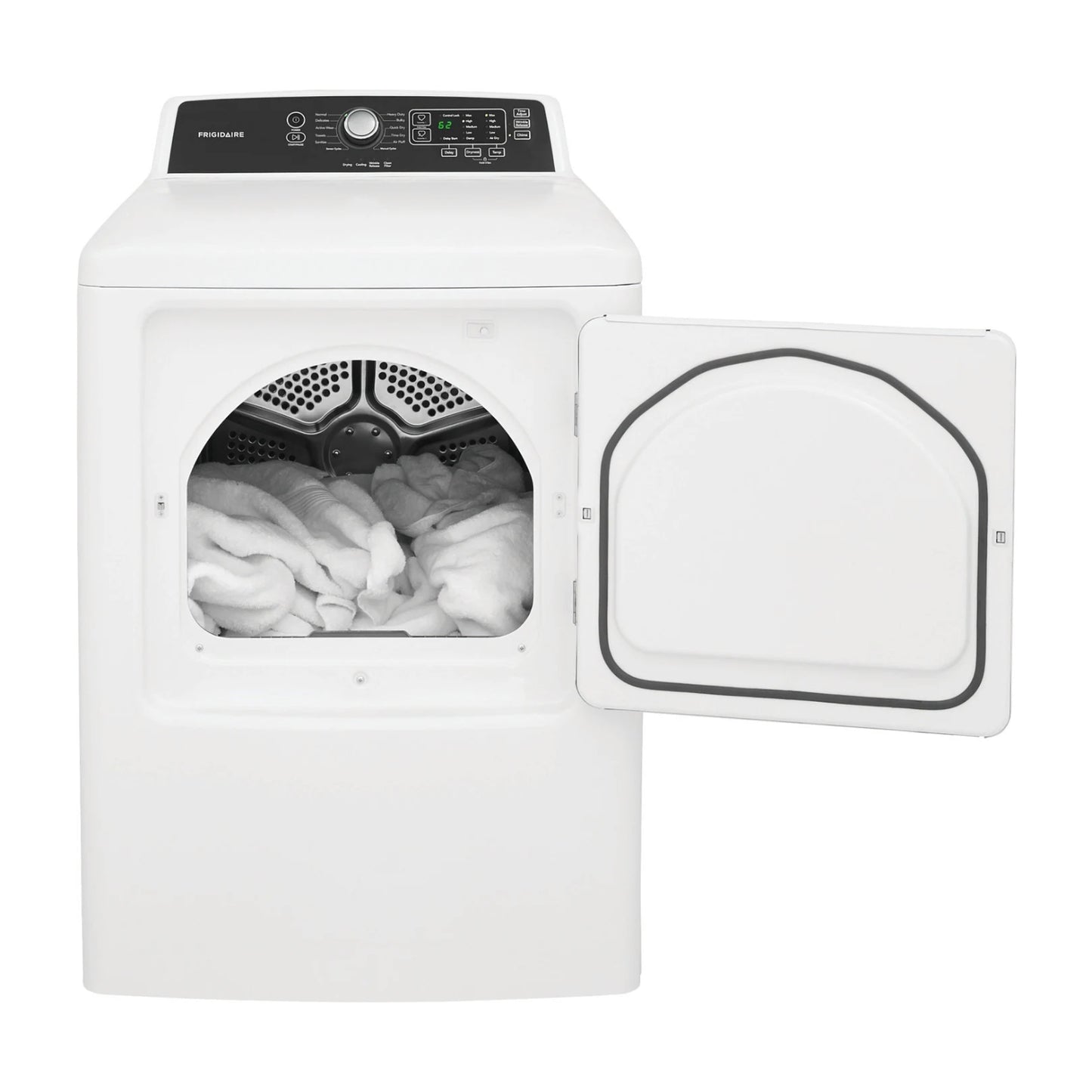 Frigidaire FFRE4120SW 6.7 cu.ft. Front Load Electric Dryer - White - Curacao