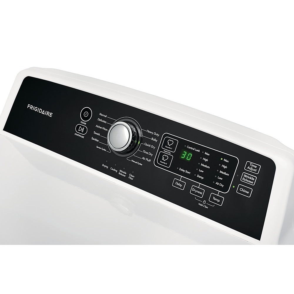 Frigidaire FFRG4120SW 6.7 cu.ft. Freestanding Gas Dryer - White - Curacao