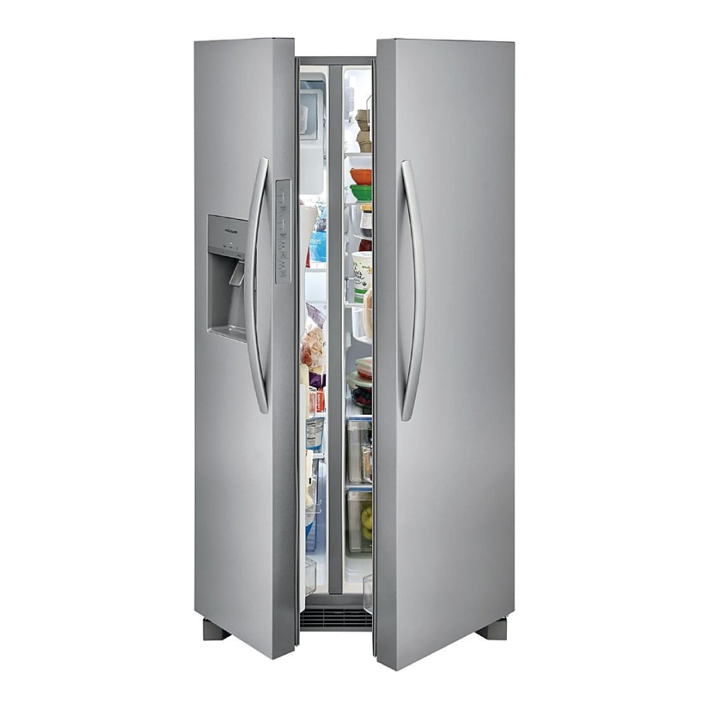 Frigidaire FRSS2623AS 25.6 . Side-by-Side Refrigerator with Dispenser - Stainless Steel