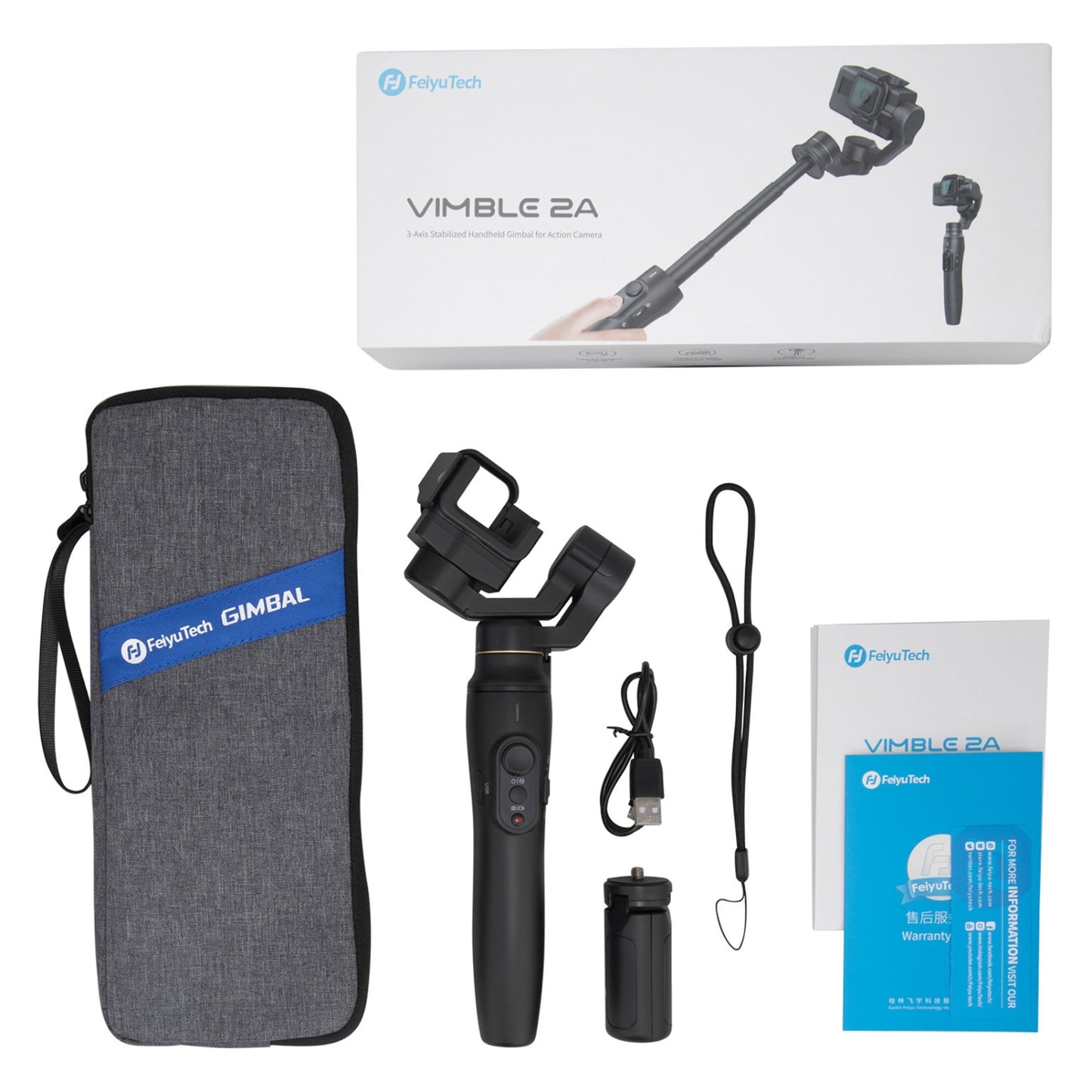 FeiyuTech Vimble 2A Telescoping 3-Axis Handheld Gimbal for GoPro HERO - Black - Curacao