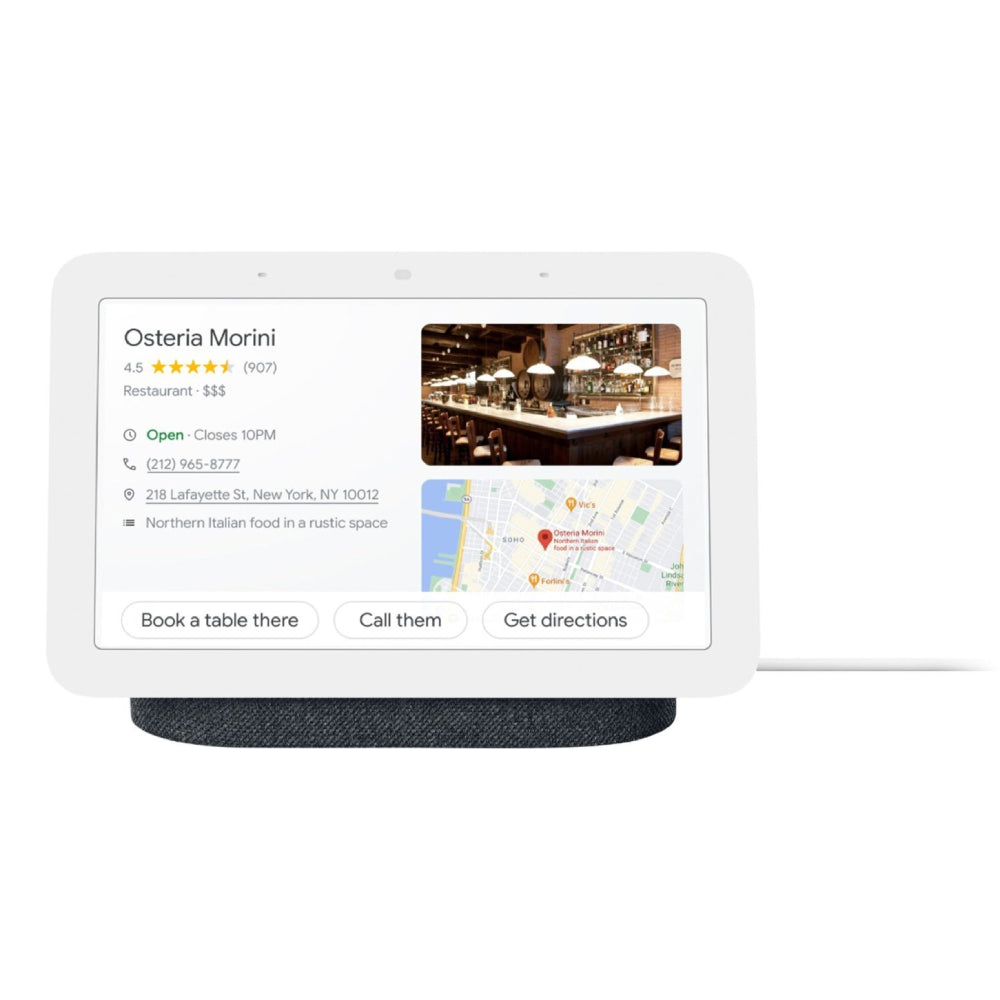 Pantalla inteligente Google Nest Hub de segunda generación con Asistente de Google: color carbón 