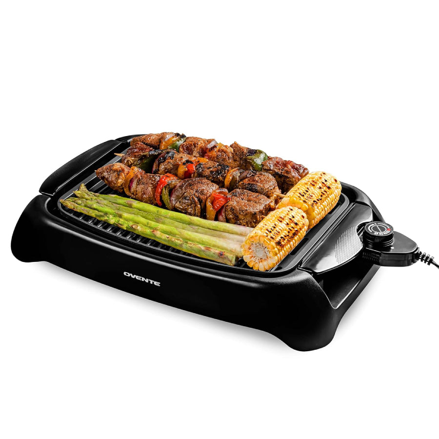 Ovente GD1632NLB Thermostat Controlled Non-Stick Indoor Grill - Black