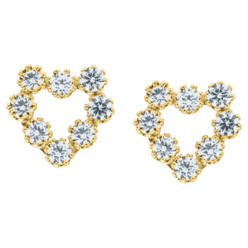 Marathon Women's Open Heart Earrings in 14K Yellow Gold - Curacao