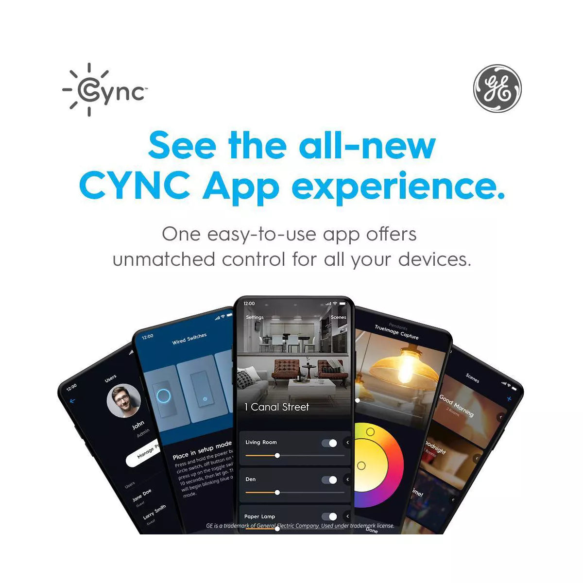 GE C-Life A19 60 Watts Smart LED Light Bulb with WiFi (Set of 2) - Soft White