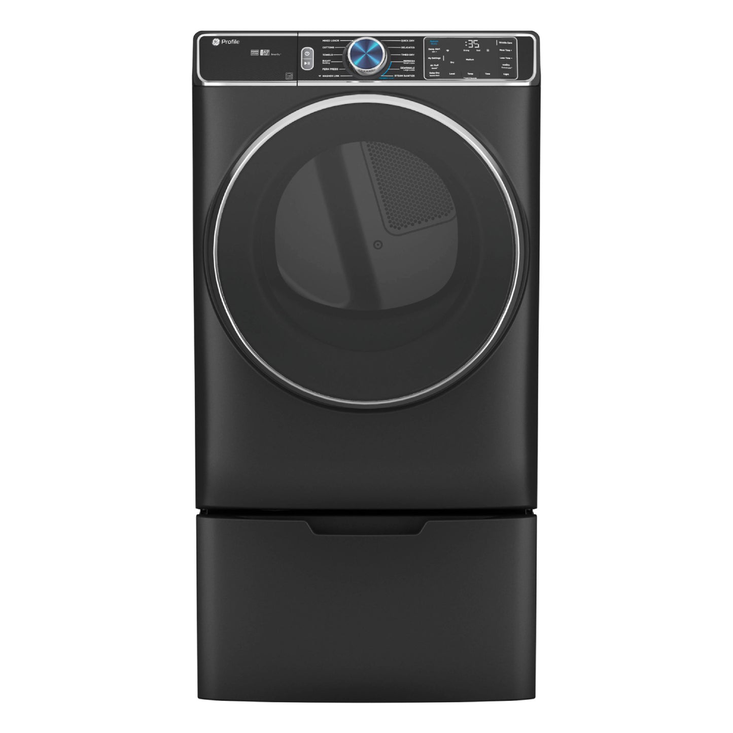 GE 16" Laundry Pedestal with Storage Drawer - Carbon Graphite