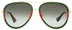 Gucci GG0062S Aviator Sunglasses - Endura Gold/Green/Red / Green - Curacao