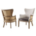 George 38.5" Wingback Accent Chair by Steve Silver Company - Distressed Oak - Curacao