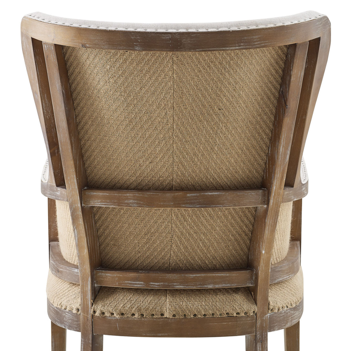 George 38.5" Wingback Accent Chair by Steve Silver Company - Distressed Oak - Curacao