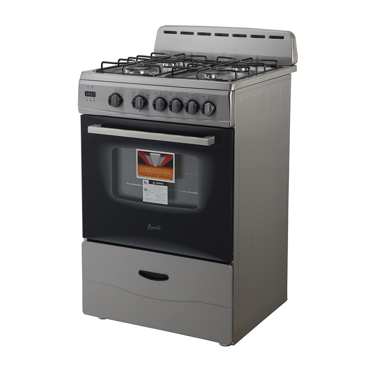 Avanti GR2416CSS 2.6 cu. ft. Freestanding Gas Range - Stainless Steel