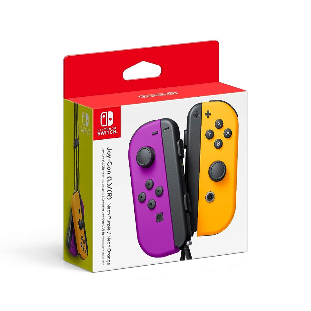 Nintendo Joy-Con L/R Wireless Controllers for Nintendo Switch - Neon Purple/Neon Orange