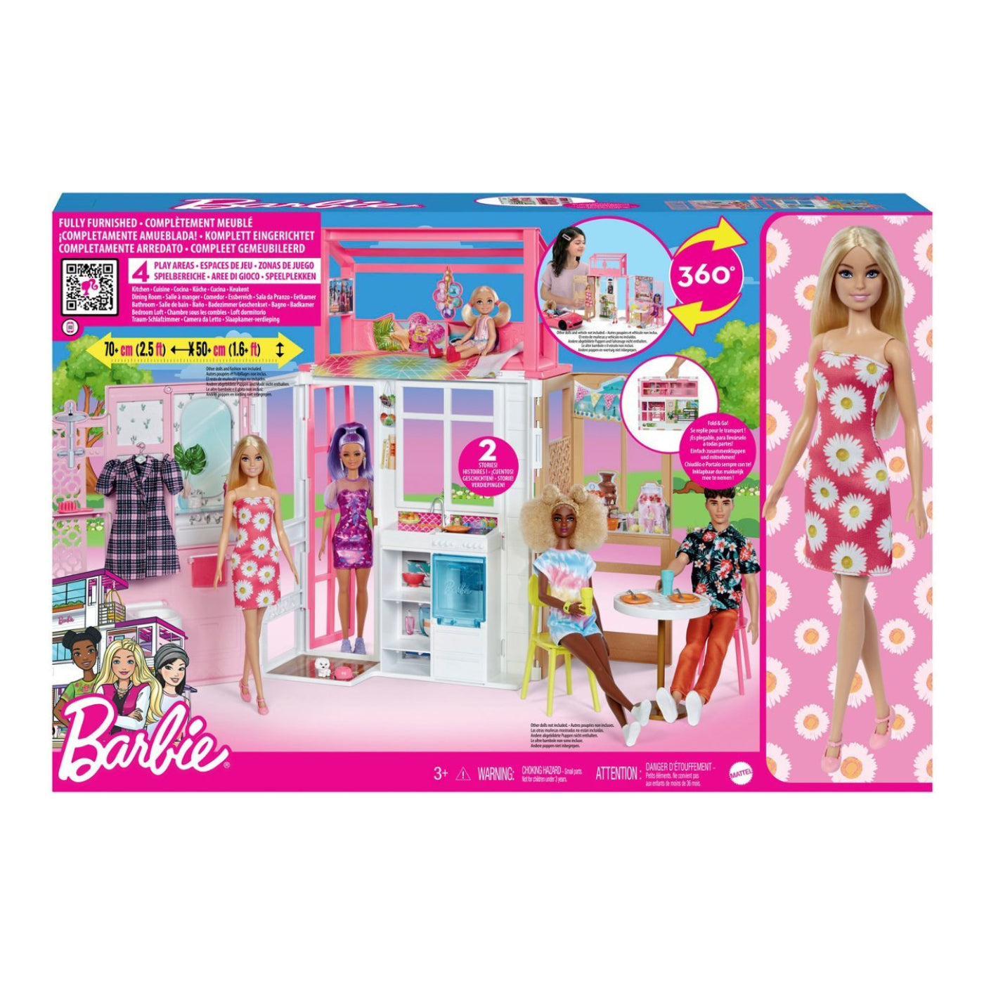 Casa de vacaciones de Barbie y juego de muñecas