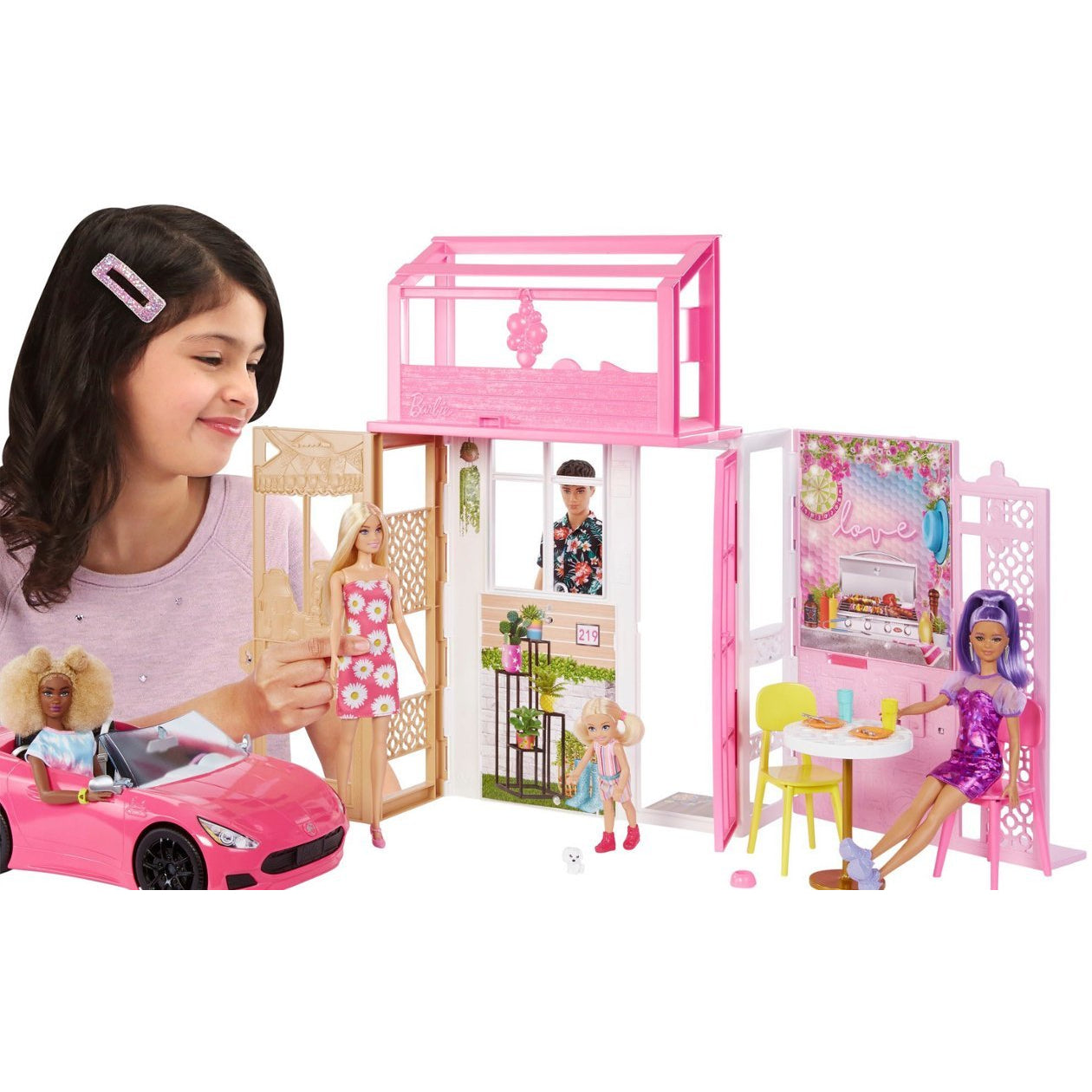 Casa de vacaciones de Barbie y juego de muñecas