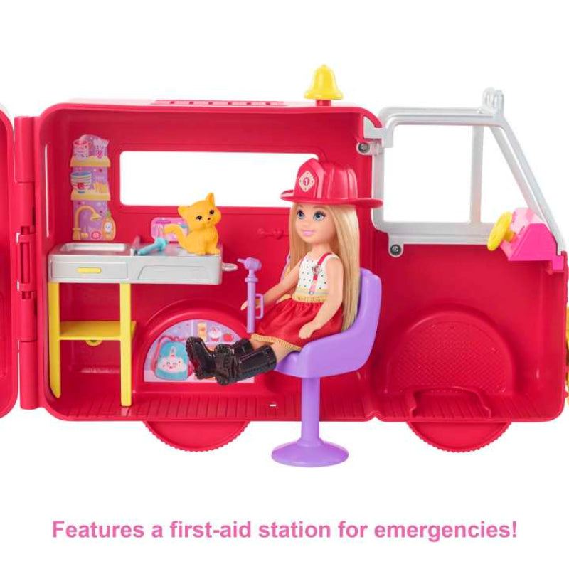 Barbie Chelsea Fire Truck Playset (17-Pieces)