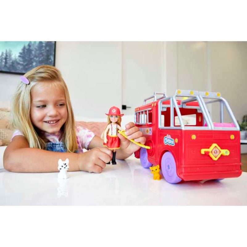Barbie Chelsea Fire Truck Playset (17-Pieces)
