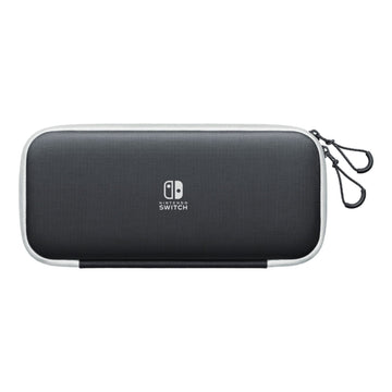 Estuche de transporte y protector de pantalla para Nintendo Switch, color negro