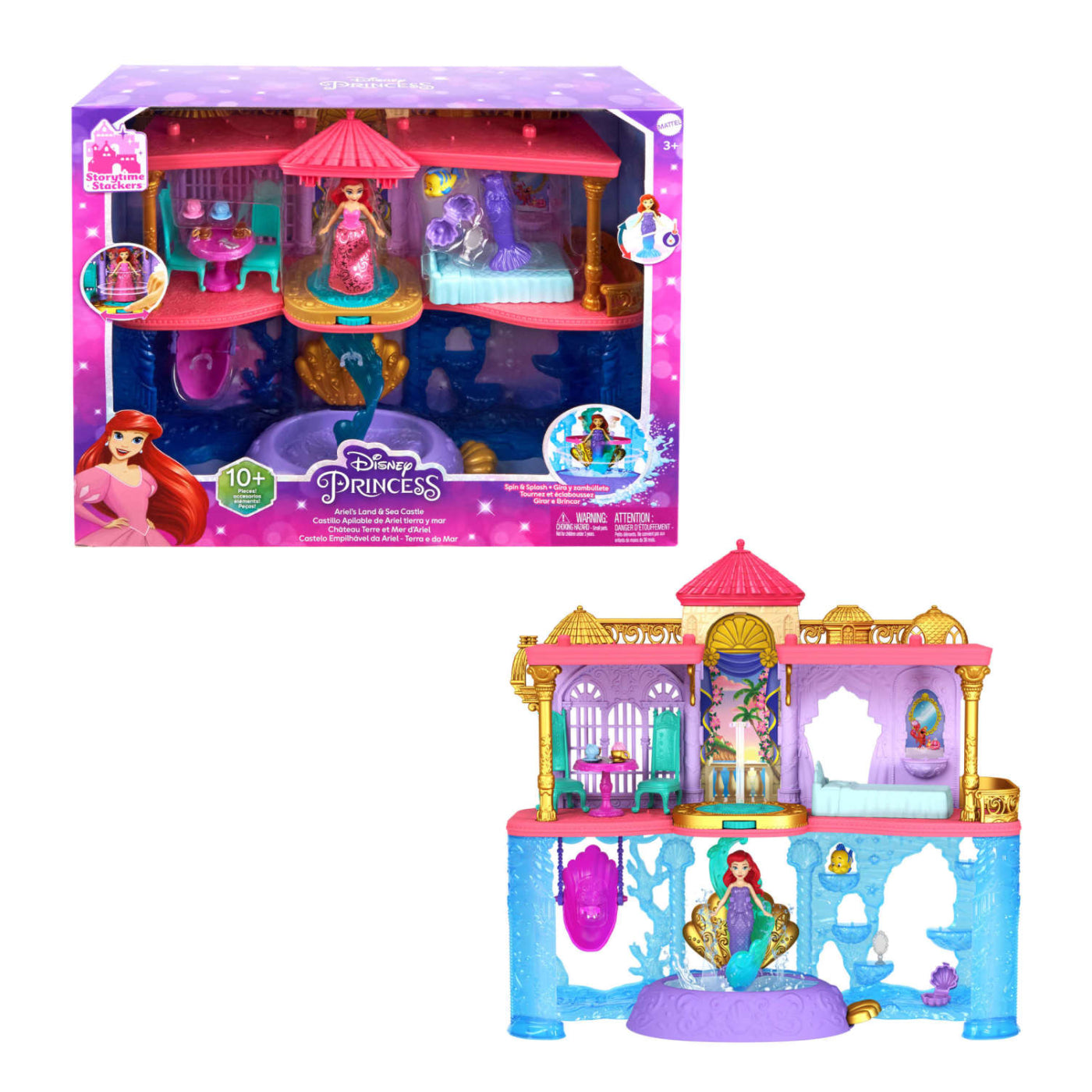 Disney Princess Arielâ€™s Land and Sea Stacking Castle Playset