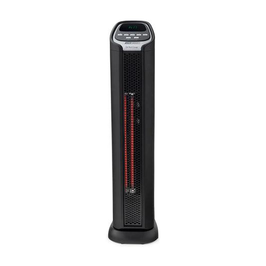 Calentador de torre digital infrarrojo LifeSmart HT1053 de Appliance Basics con 2 elementos calefactores, color negro