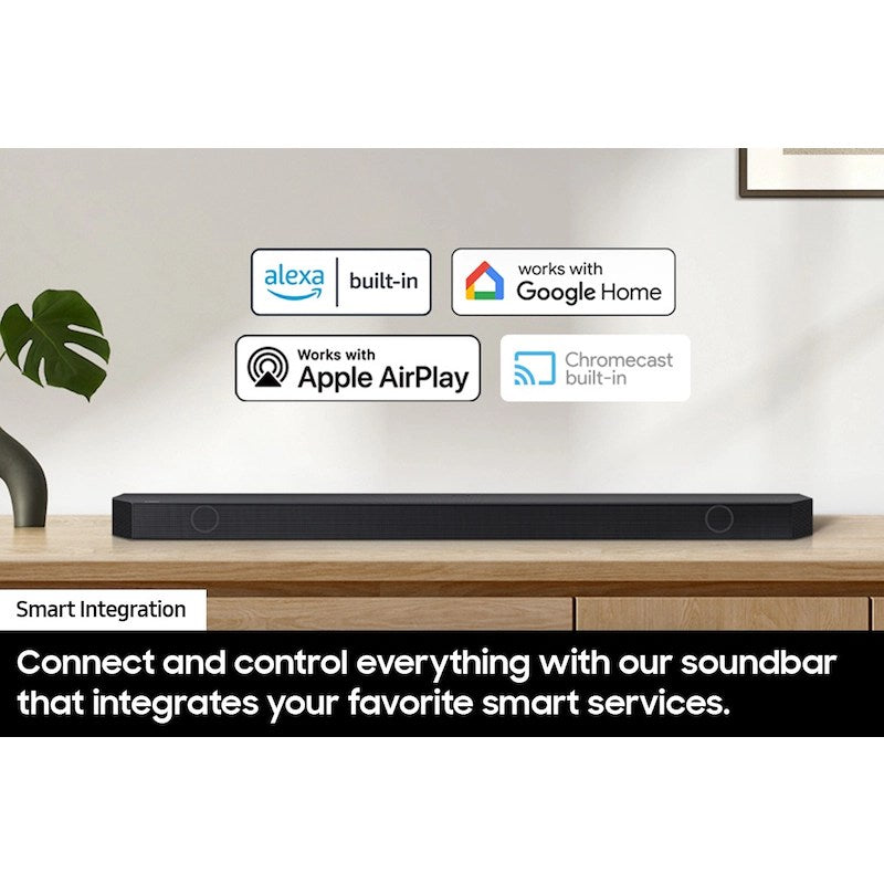 Barra de sonido Samsung HW-Q800D/ZA Serie Q de 5.1.2 canales con subwoofer y sistema Dolby Atmos, color negro