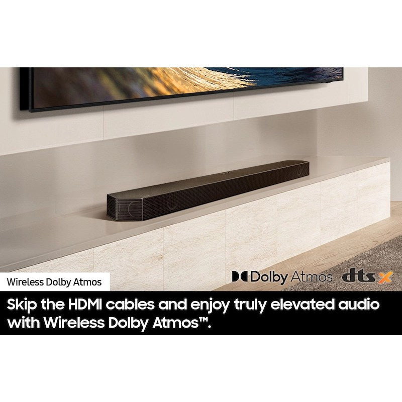 Barra de sonido Samsung HW-Q800D/ZA Serie Q de 5.1.2 canales con subwoofer y sistema Dolby Atmos, color negro