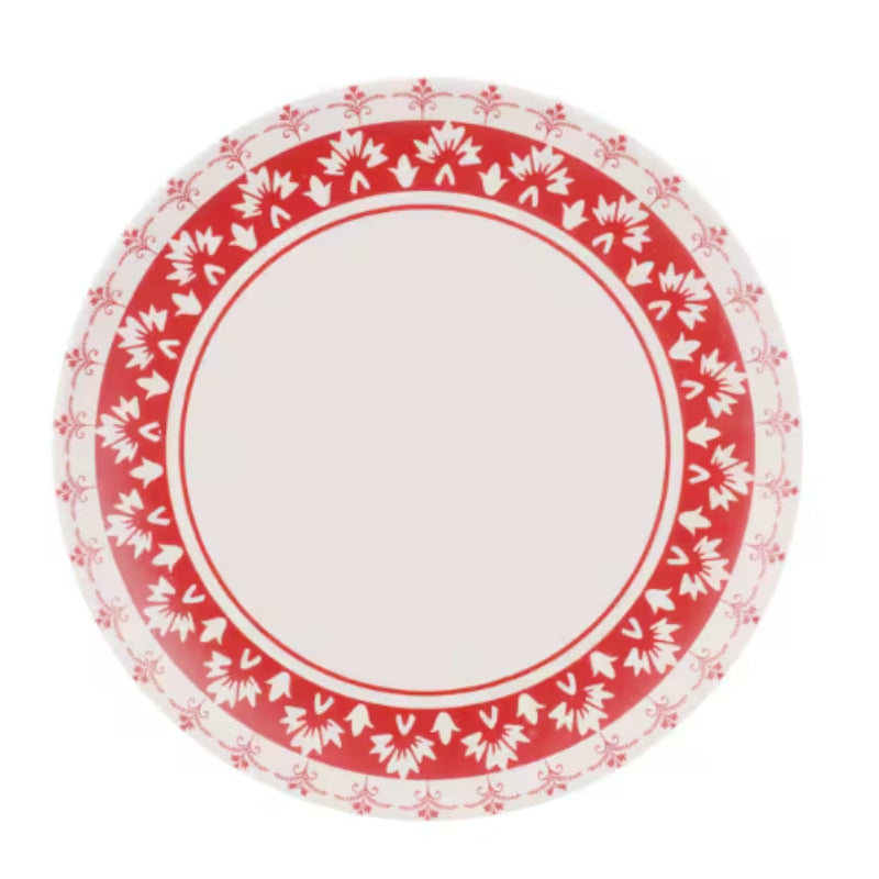Martha Stewart Geometric Dinnerware Set (12-Piece) - Red/White