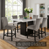 Square 1024 by 1024 image of the Falcon dining set with table and chair dimensions