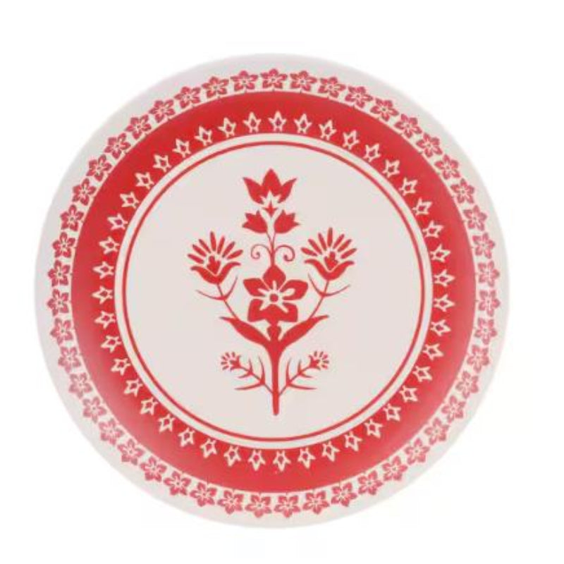 Martha Stewart Geometric Dinnerware Set (12-Piece) - Red/White