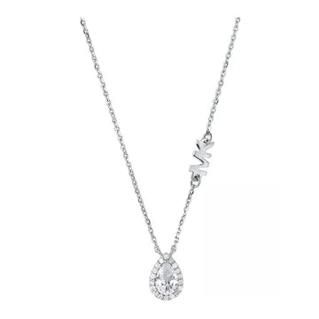 Michael Kors Women's Pear-Shaped Pendant Necklace in Sterling Silver