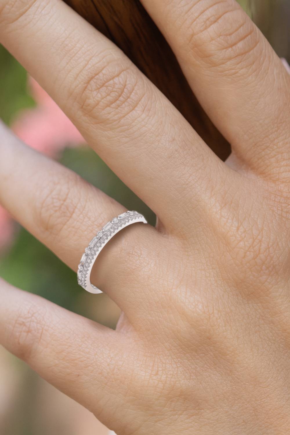 Shy Creation Kate 0.30 ct. Diamond Baguette Band in 14K White Gold