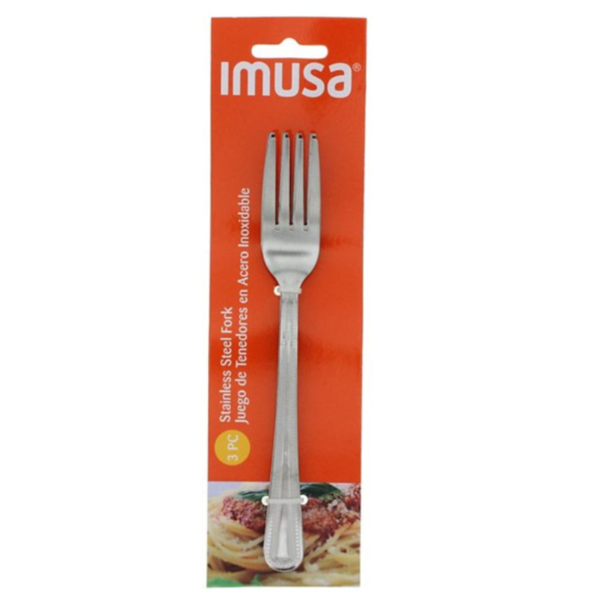 Tenedor de acero inoxidable IMUSA (juego de 3) - Plateado