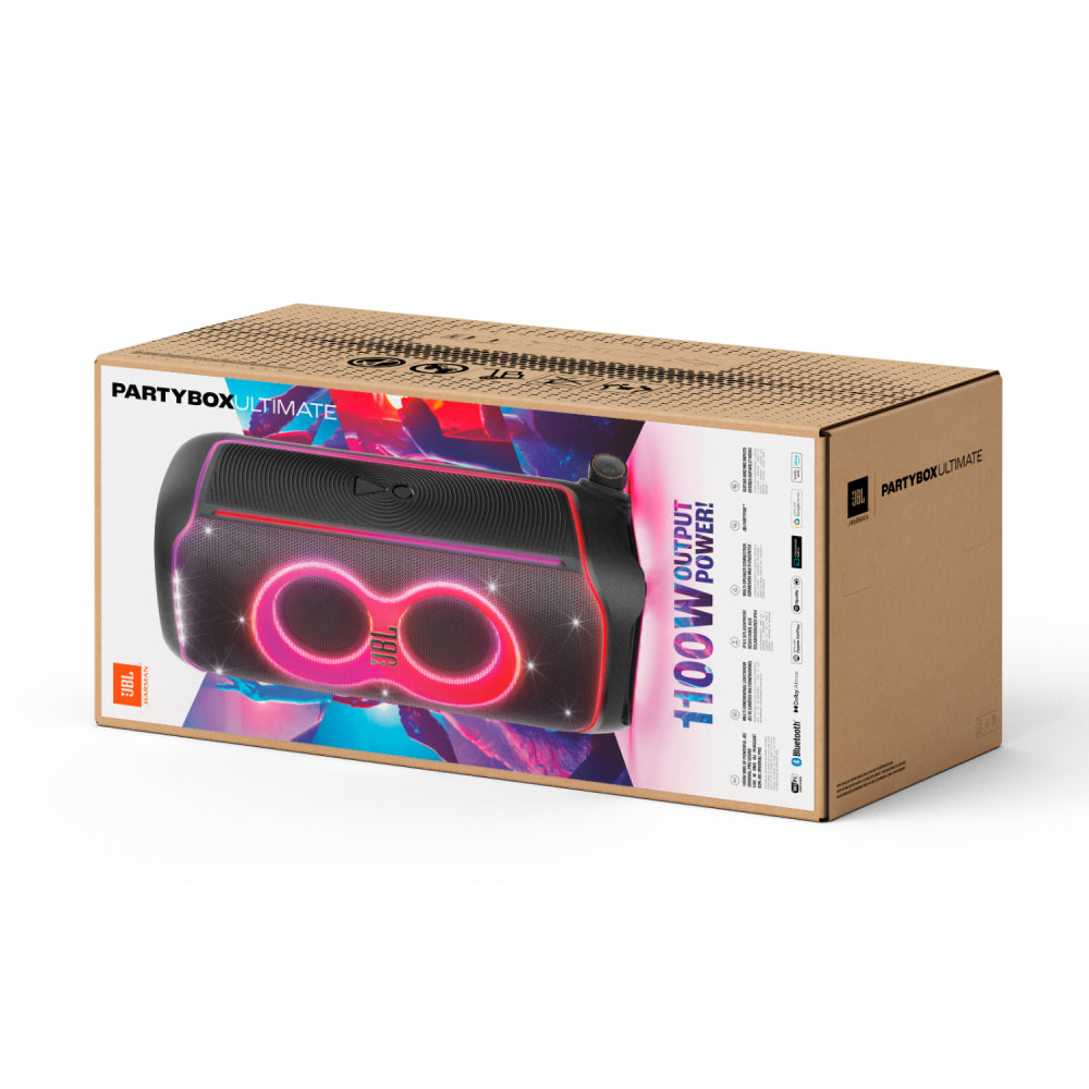 Altavoz inalámbrico para fiestas JBL PartyBox Ultimate de 1100 W, color negro