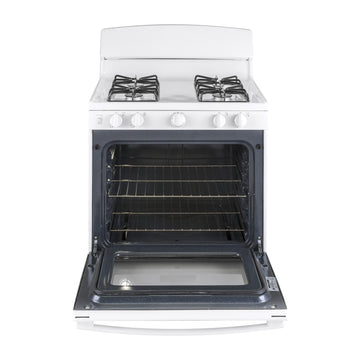 GE JGBS30DEKWW 4.8 cu.ft. 30" Freestanding Gas Range with 4 Sealed Burners - White - Curacao