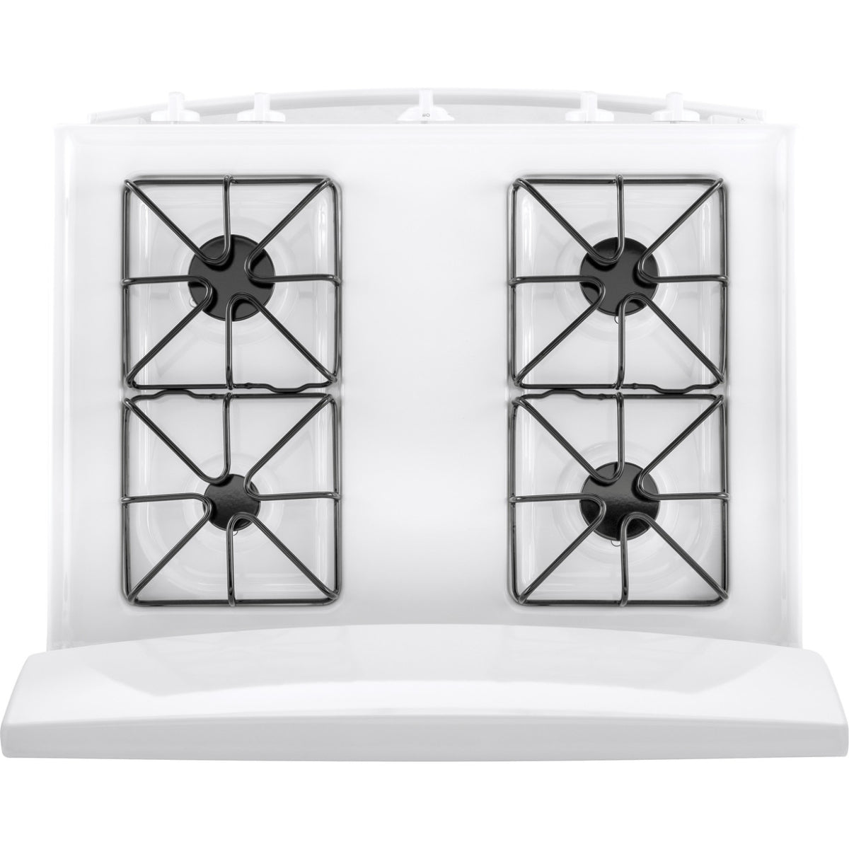 Cocina a gas independiente GE JGBS30DEKWW de 4,8 pies cúbicos y 30" con 4 quemadores sellados, color blanco 